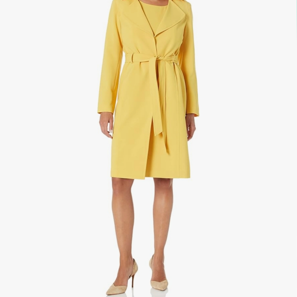 Golden sunset yellow suit 2 PC dress